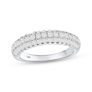 KAY Lab-Grown Diamonds Three-Row Ring 1 ct tw Sterling Silver