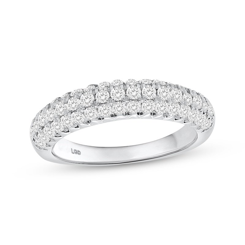 Main Image 1 of KAY Lab-Grown Diamonds Three-Row Ring 1 ct tw Sterling Silver