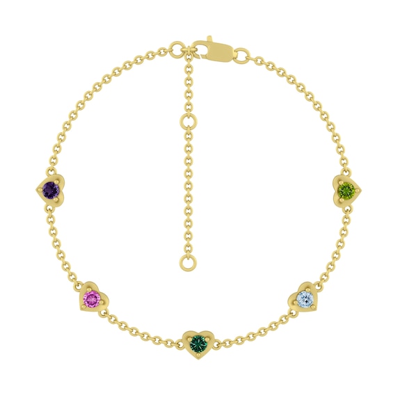 Birthstone Family & Mother's Bracelet (5 Stones)