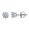 Thumbnail Image 1 of Certified Diamond Earrings 1-1/4 ct tw Round-cut 18K White Gold (I/I1)