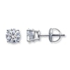 Thumbnail Image 0 of Certified Diamond Earrings 1-1/4 ct tw Round-cut 18K White Gold (I/I1)