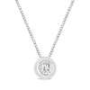 Thumbnail Image 1 of Diamond Necklace 1/20 ct tw Round-cut Sterling Silver 18&quot; (I/I3)