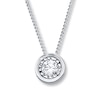 Thumbnail Image 0 of Diamond Solitaire Necklace 1/4 Carat 10K White Gold (I/I2)