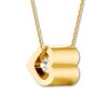 Diamond Solitaire Necklace 1/4 Carat Round-cut 14K Yellow Gold 16"