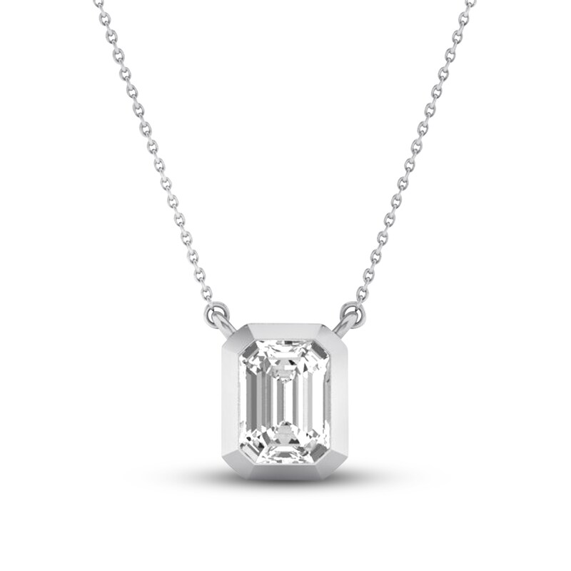Diamond Solitaire Necklace 1 5 Carat Emerald Cut 14k White Gold Kay - Emerald Cut Pendant Gold Diamond Solitaire Necklace 1 5 Carat Emerald Cut 14k White Gold Kay - Emerald Cut Pendant Gold