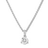 Certified Diamond Solitaire Necklace 1/2 Carat 14K White Gold 18.25"