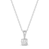 Thumbnail Image 1 of Solitaire Diamond Necklace 1/2 ct tw Round-cut 14K White Gold 18&quot; (I/I2)