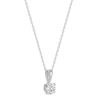 Thumbnail Image 1 of Solitaire Diamond Necklace 1/2 ct tw Round-cut 14K White Gold 18" (I/I2)