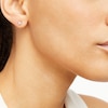 Thumbnail Image 1 of Certified Princess-cut Diamond Earrings 1/4 ct tw 14K White Gold (I/I1)