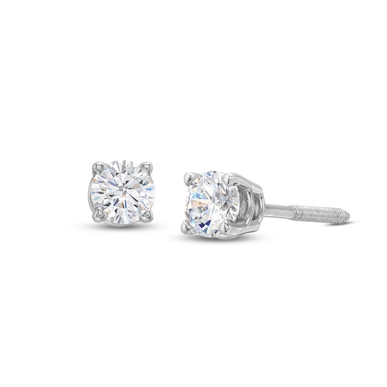 Certified Diamond Round-Cut Earrings 1/3 ct tw 14K White Gold (I/I1)