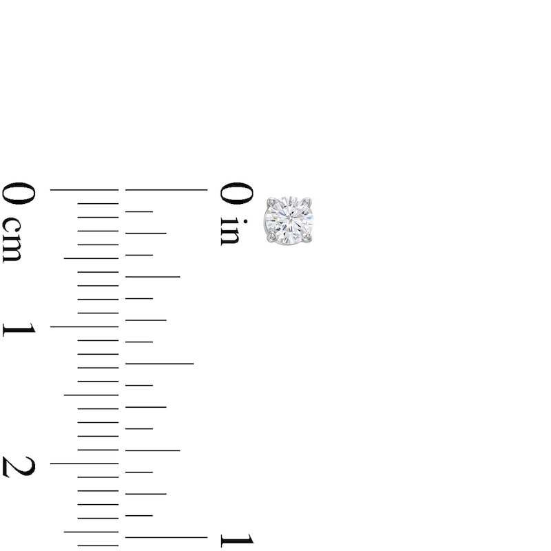 Main Image 3 of Certified Diamond Round-Cut Earrings 1/3 ct tw 14K White Gold (I/I1)