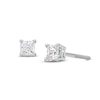 Thumbnail Image 1 of Certified Princess-cut Diamond Earrings 1/3 ct tw 14K White Gold (I/I1)