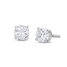 Certified Diamond Round-cut Earrings 1/2 ct tw 14K White Gold (I/I1)