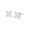 Thumbnail Image 1 of Certified Diamond Princess-cut Earrings 1/2 ct tw 14K White Gold (I/I1)