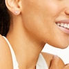 Thumbnail Image 2 of Certified Diamond Princess-cut Earrings 1/2 ct tw 14K White Gold (I/I1)