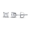 Thumbnail Image 1 of Certified Diamond Princess-cut Earrings 3/4 ct tw 14K White Gold (I/I1)