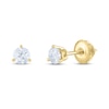 THE LEO Diamond Solitaire Earrings 1/2 ct tw Round-cut 14K Yellow Gold