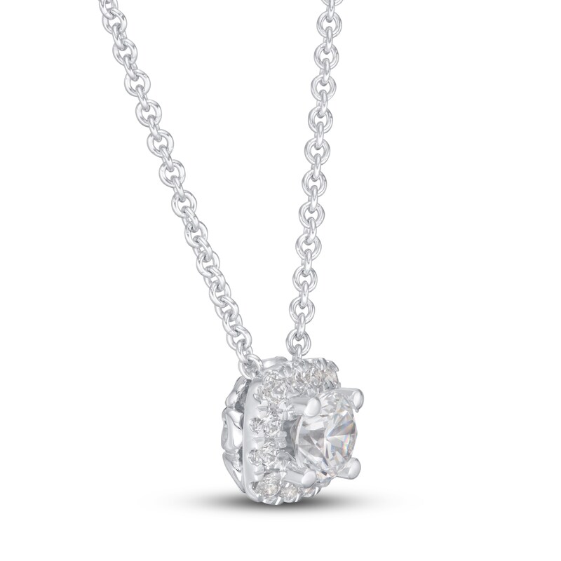 Main Image 2 of Diamond Necklace 1/3 ct tw Round-cut 14K White Gold 18&quot; (I/I2)