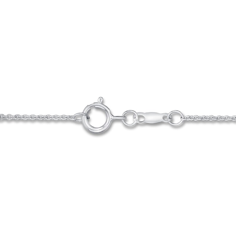 Main Image 3 of Diamond Necklace 1/2 ct tw Round-cut 14K White Gold 18&quot; (I/I2)