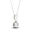 Thumbnail Image 4 of Diamond Solitaire Necklace 1/3 ct tw Round-cut 10K White Gold 18&quot; (I/I3)
