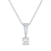 Thumbnail Image 1 of Diamond Solitaire Necklace 1/10 ct tw Round-cut 14K White Gold 18&quot; (J/I3)