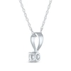 Thumbnail Image 2 of Diamond Solitaire Necklace 1/10 ct tw Round-cut 14K White Gold 18" (J/I3)