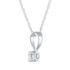 Thumbnail Image 3 of Diamond Solitaire Necklace 1/10 ct tw Round-cut 14K White Gold 18&quot; (J/I3)