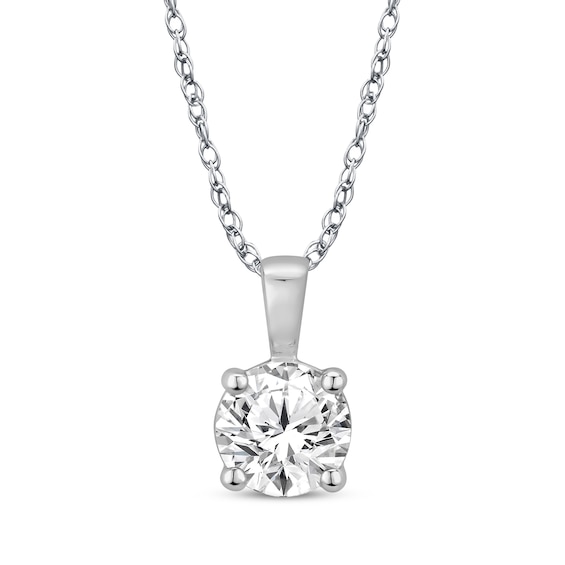 14K White Gold Diamond Flower Pendant Mini Ladies Necklace 1/10 CT.