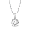 Thumbnail Image 1 of Diamond Solitaire Necklace 1/2 ct tw Round-cut 14K White Gold 18&quot; (J/I3)