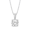 Thumbnail Image 0 of Diamond Solitaire Necklace 1 ct tw Round-cut 14K White Gold 18" (J/I3)