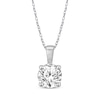 Thumbnail Image 1 of Diamond Solitaire Necklace 1 ct tw Round-cut 14K White Gold 18&quot; (J/I3)