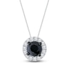 Thumbnail Image 0 of Black & White Diamond Necklace 1/2 ct tw 10K White Gold 18"