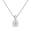 Thumbnail Image 1 of GSI Solitaire Diamond Necklace 1/4 ct tw Round-cut 14K White Gold 18&quot; (I/I1)