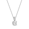 Thumbnail Image 2 of GSI Solitaire Diamond Necklace 1/4 ct tw Round-cut 14K White Gold 18&quot; (I/I1)