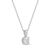 Thumbnail Image 2 of GSI Solitaire Diamond Necklace 1/2 ct tw Round-cut 14K White Gold 18&quot; (I/I1)