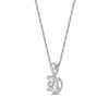 Thumbnail Image 2 of GSI Solitaire Diamond Necklace 1/2 ct tw Round-cut 14K White Gold 18" (I/I1)