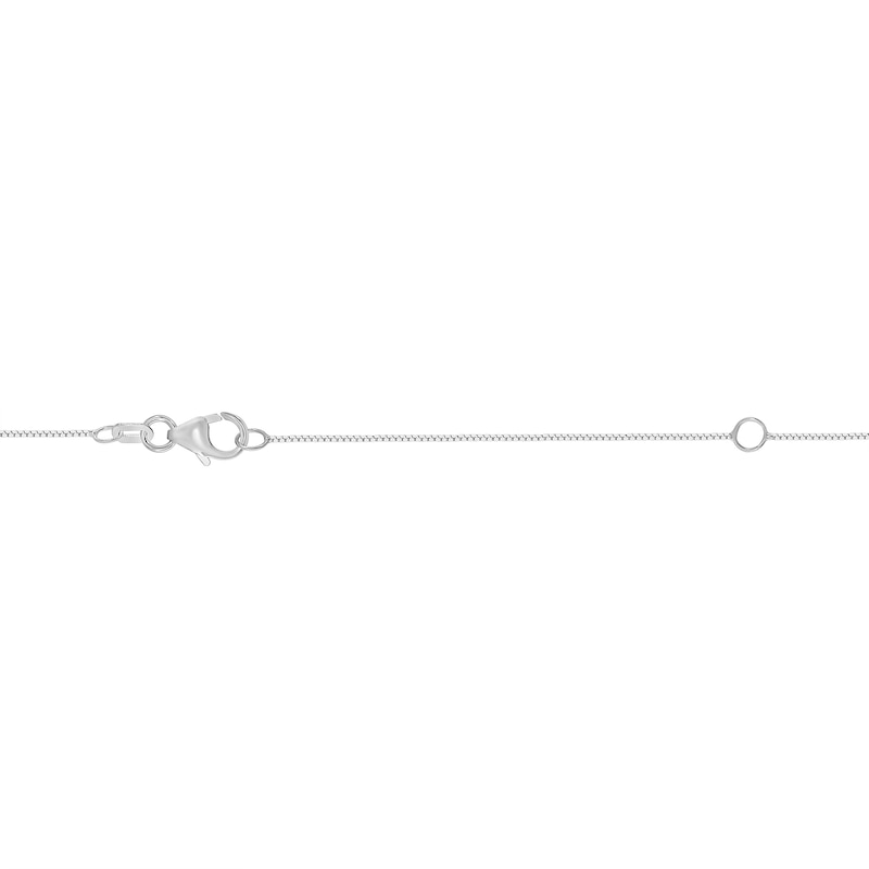 Main Image 4 of GSI Solitaire Diamond Necklace 1/2 ct tw Round-cut 14K White Gold 18&quot; (I/I1)