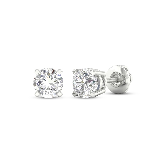 KAY Lab-Grown Diamonds Solitaire Stud Earrings 1-1/2 ct tw 14K White Gold (F/SI2)
