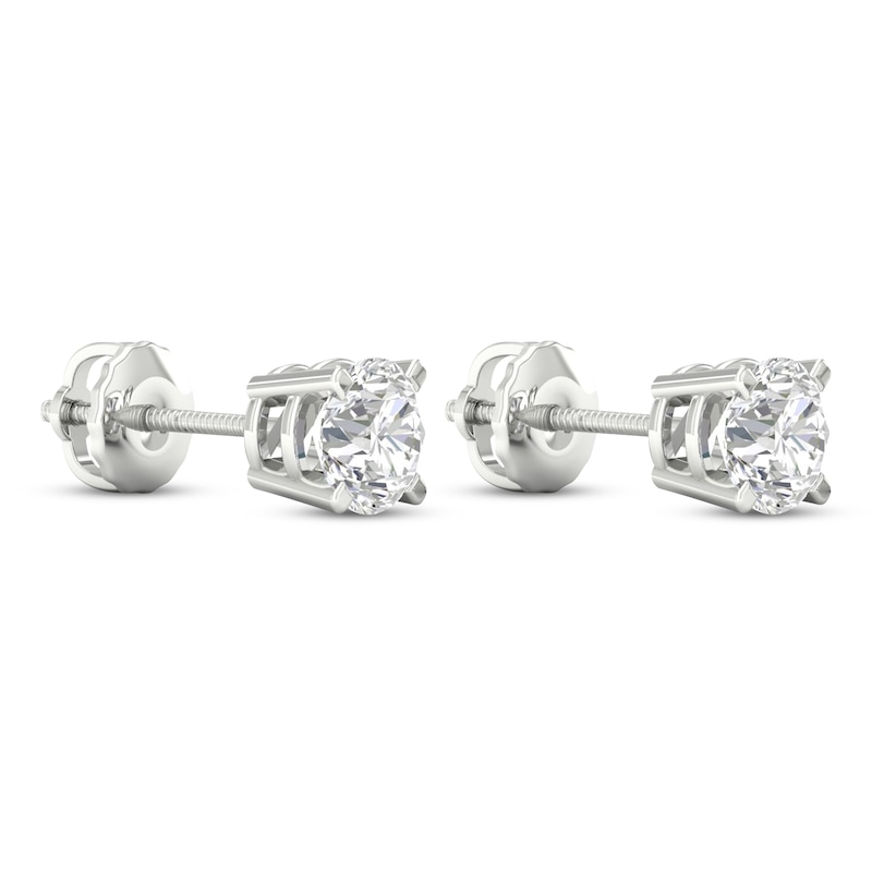 Main Image 4 of KAY Lab-Grown Diamonds Solitaire Stud Earrings 1-1/2 ct tw 14K White Gold (F/SI2)