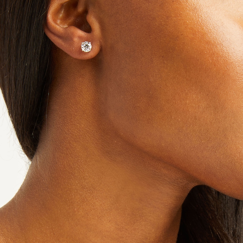 Main Image 5 of KAY Lab-Grown Diamonds Solitaire Stud Earrings 1-1/2 ct tw 14K White Gold (F/SI2)