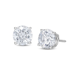 KAY Lab-Grown Diamonds Solitaire Stud Earrings 3 ct tw 14K White Gold (F/SI2)