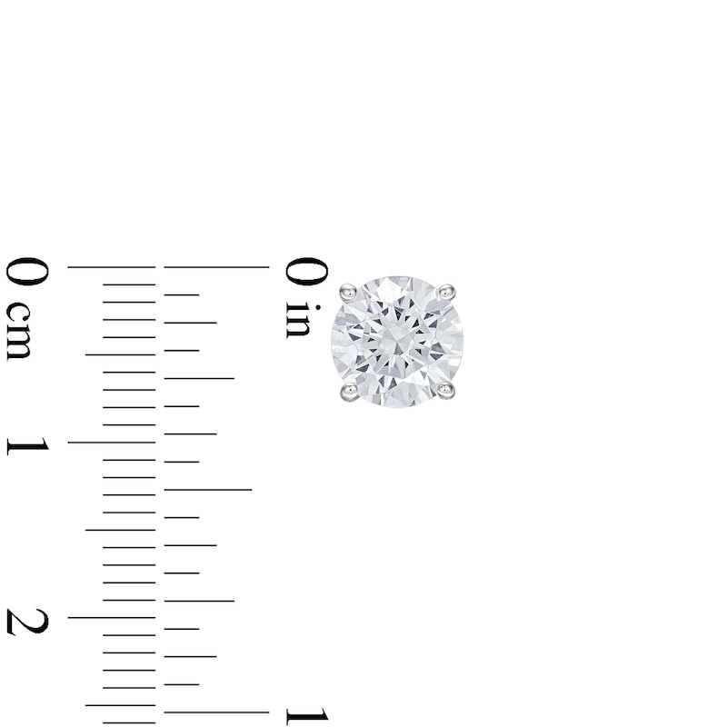 Main Image 3 of KAY Lab-Grown Diamonds Solitaire Stud Earrings 3 ct tw 14K White Gold (F/SI2)