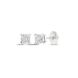 KAY Lab-Grown Diamonds Princess-Cut Solitaire Stud Earrings 1/2 ct tw 14K White Gold (F/SI2)
