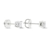 Thumbnail Image 4 of KAY Lab-Grown Diamonds Princess-Cut Solitaire Stud Earrings 1/2 ct tw 14K White Gold (F/SI2)