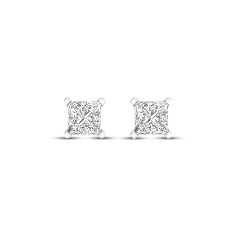 Lab-Created Diamonds by KAY Princess-Cut Solitaire Stud Earrings 3/4 ct tw 14K White Gold (F/SI2)