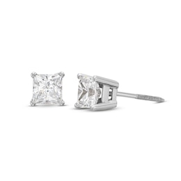KAY Lab-Grown Diamonds Princess-Cut Solitaire Stud Earrings 1 ct tw 14K White Gold (F/SI2)