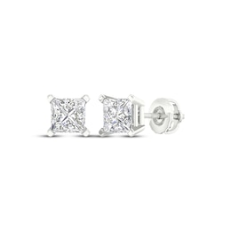 KAY Lab-Grown Diamonds Princess-Cut Solitaire Stud Earrings 1-1/2 ct tw 14K White Gold (F/SI2)