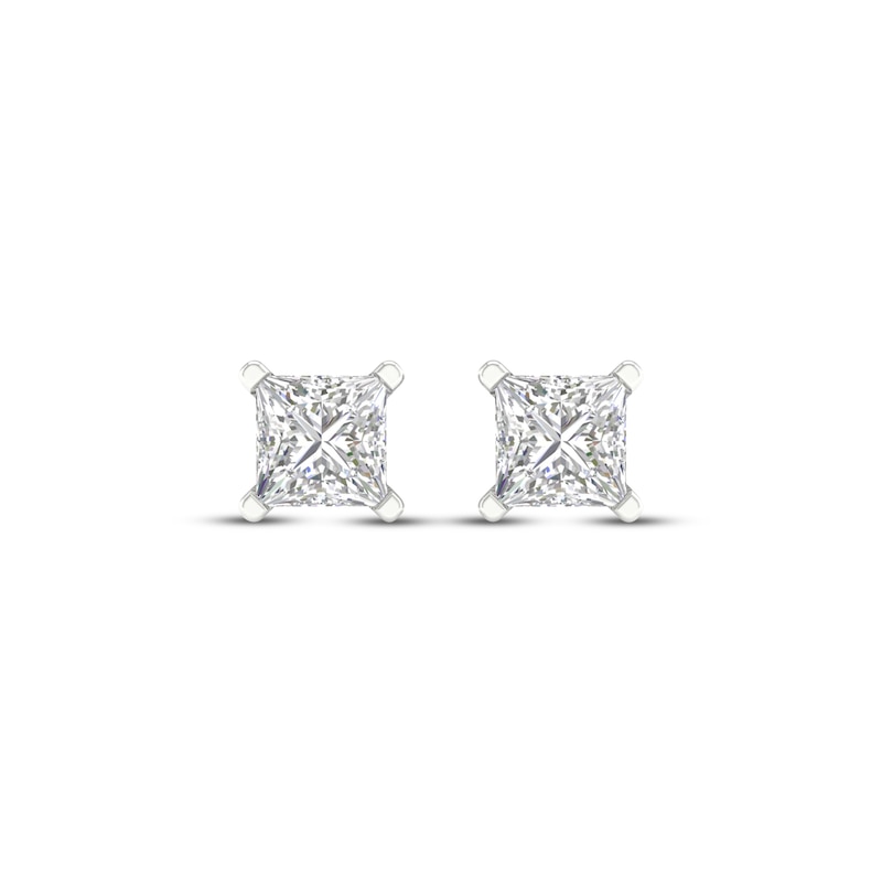 Lab-Created Diamonds by KAY Princess-Cut Solitaire Stud Earrings 1-1/2 ...