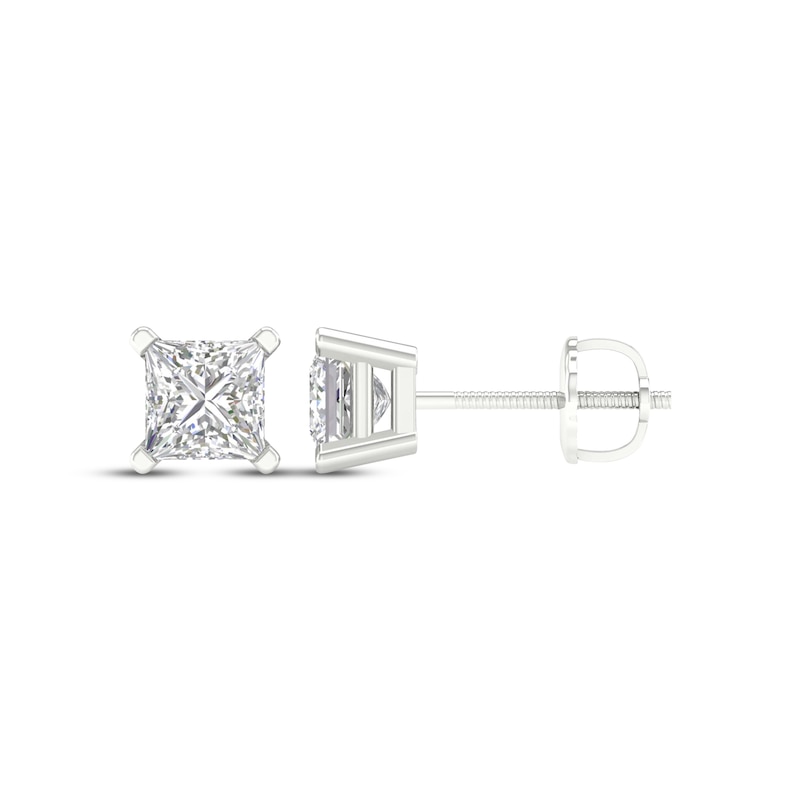 Lab-Created Diamonds by KAY Princess-Cut Solitaire Stud Earrings 1-1/2 ct tw 14K White Gold