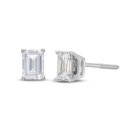 KAY Lab-Grown Diamonds Emerald-Cut Solitaire Stud Earrings 1 ct tw 14K White Gold (F/SI2)